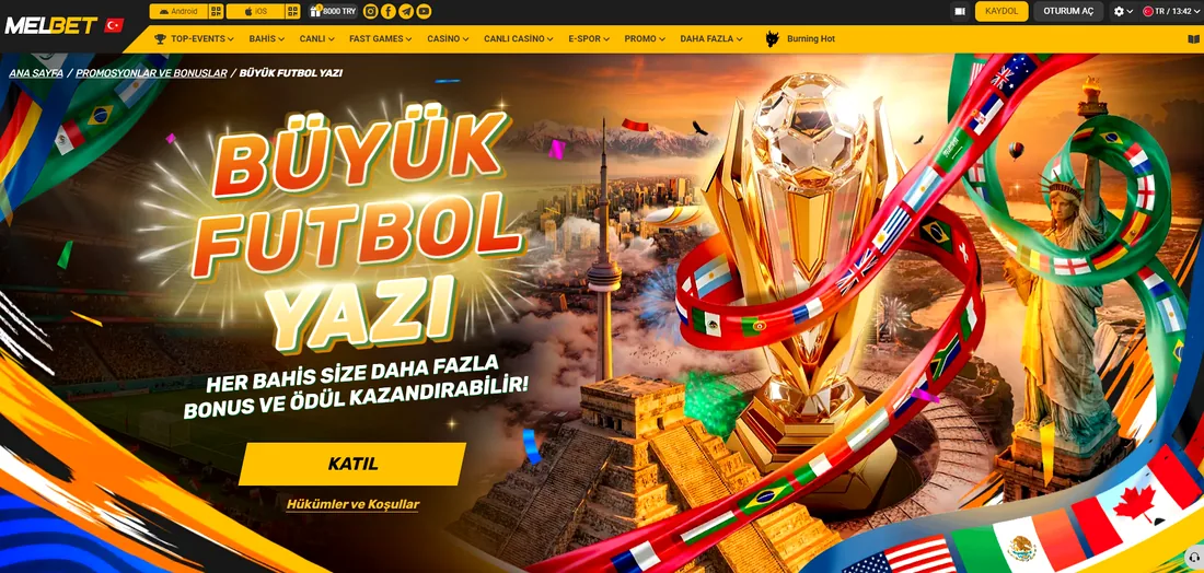 Melbet Büyük Futbol Yazı kampanyası: her bahiste bonus ve ödül şansı